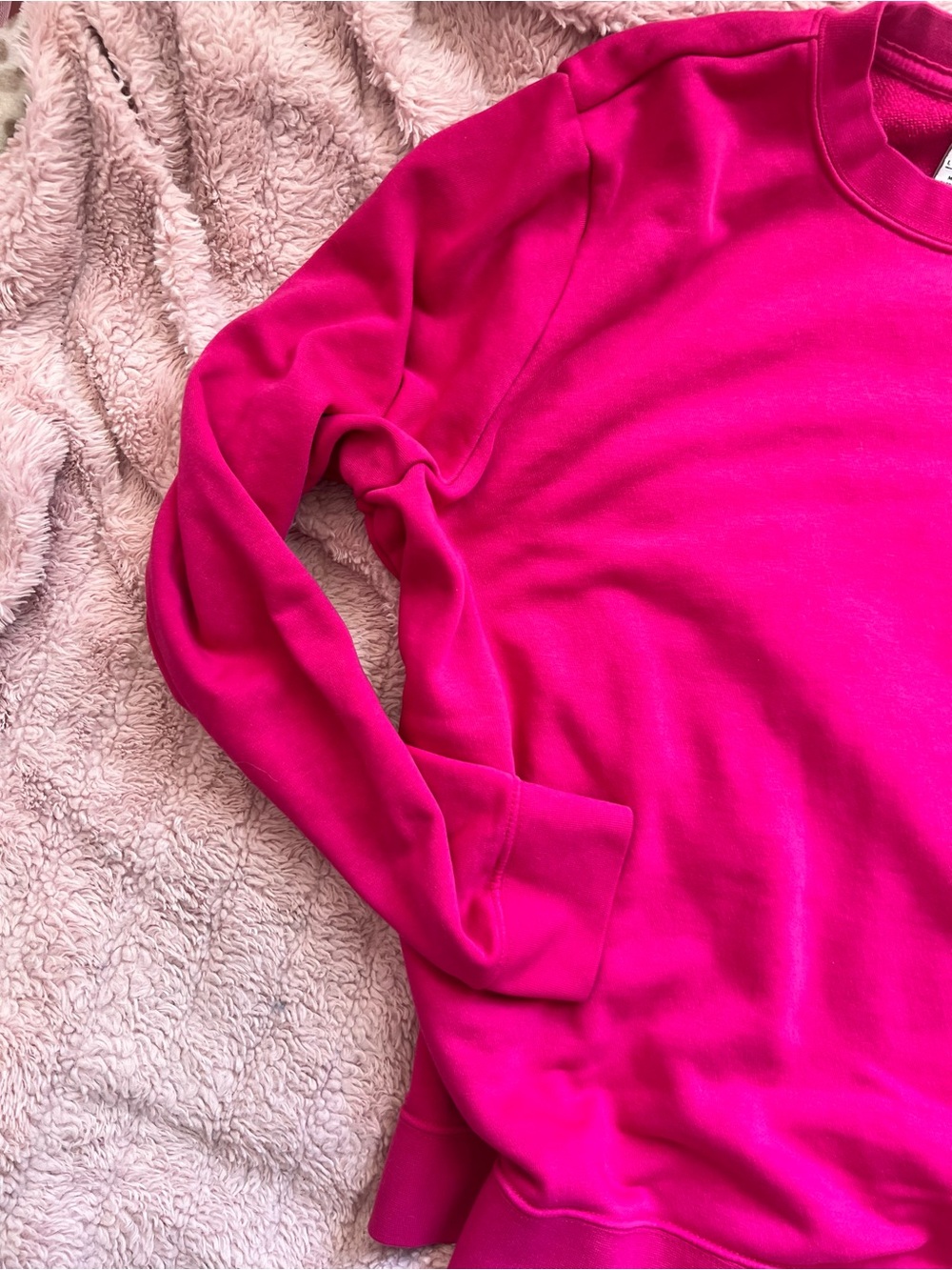 Nike Hot Pink Crewneck Sweatshirt Embroidered Logo | Size Large | GUC - Picture 2 of 11